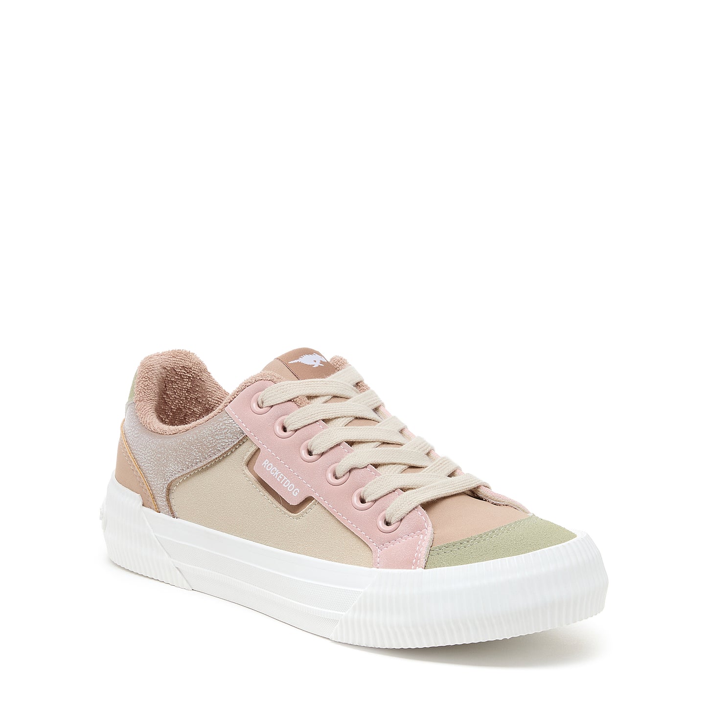 Cheery Taupe Colour Block Trainers