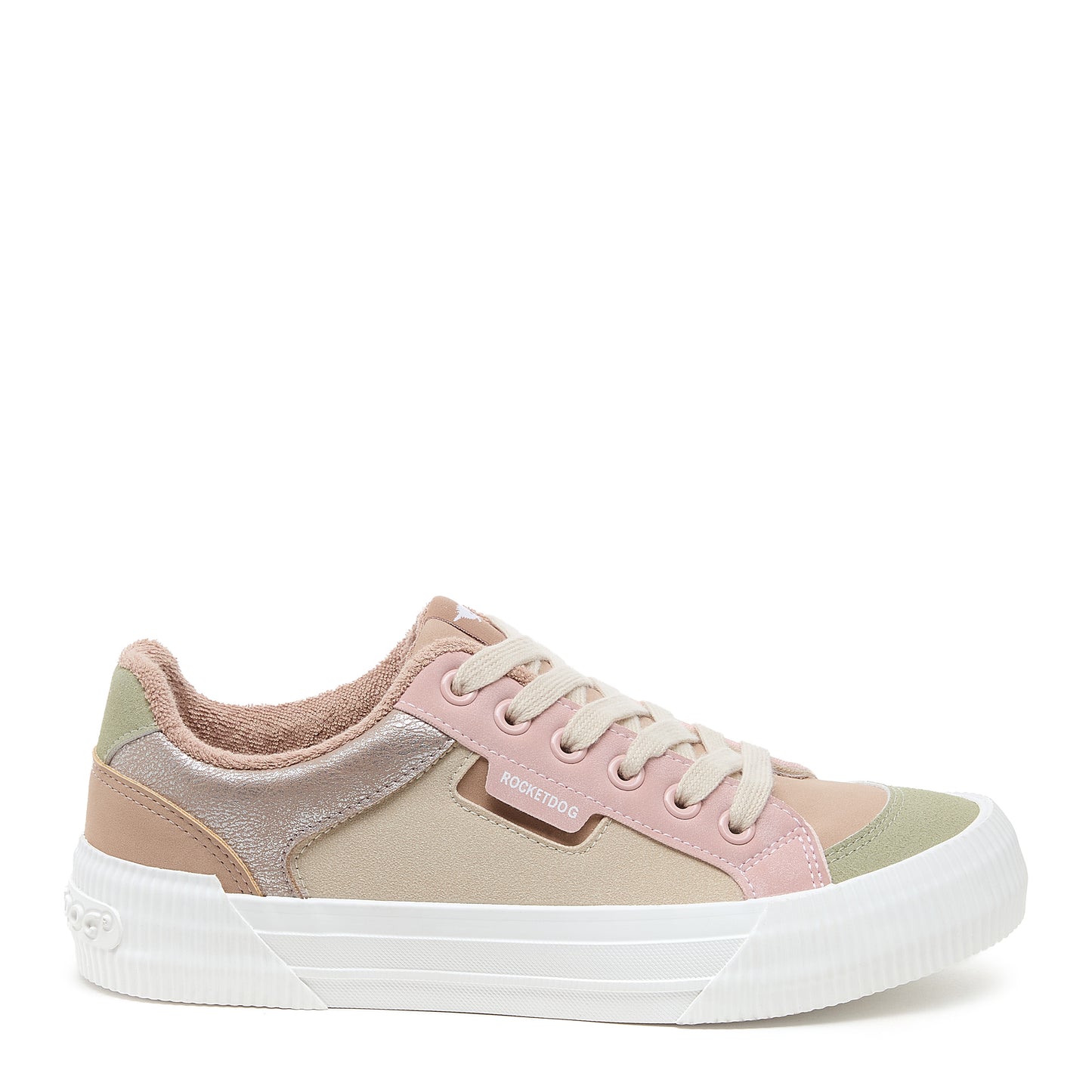 Cheery Taupe Colour Block Trainers