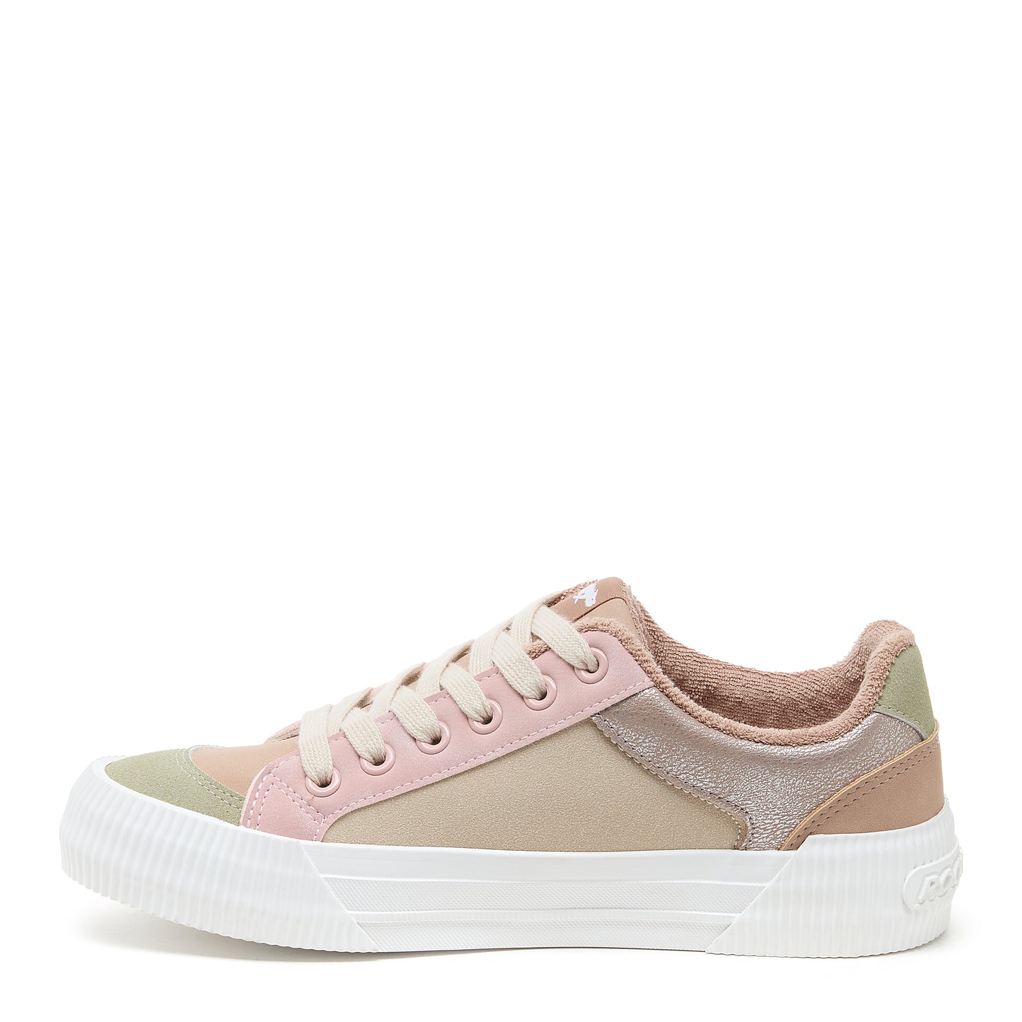 Cheery Taupe Colour Block Trainers