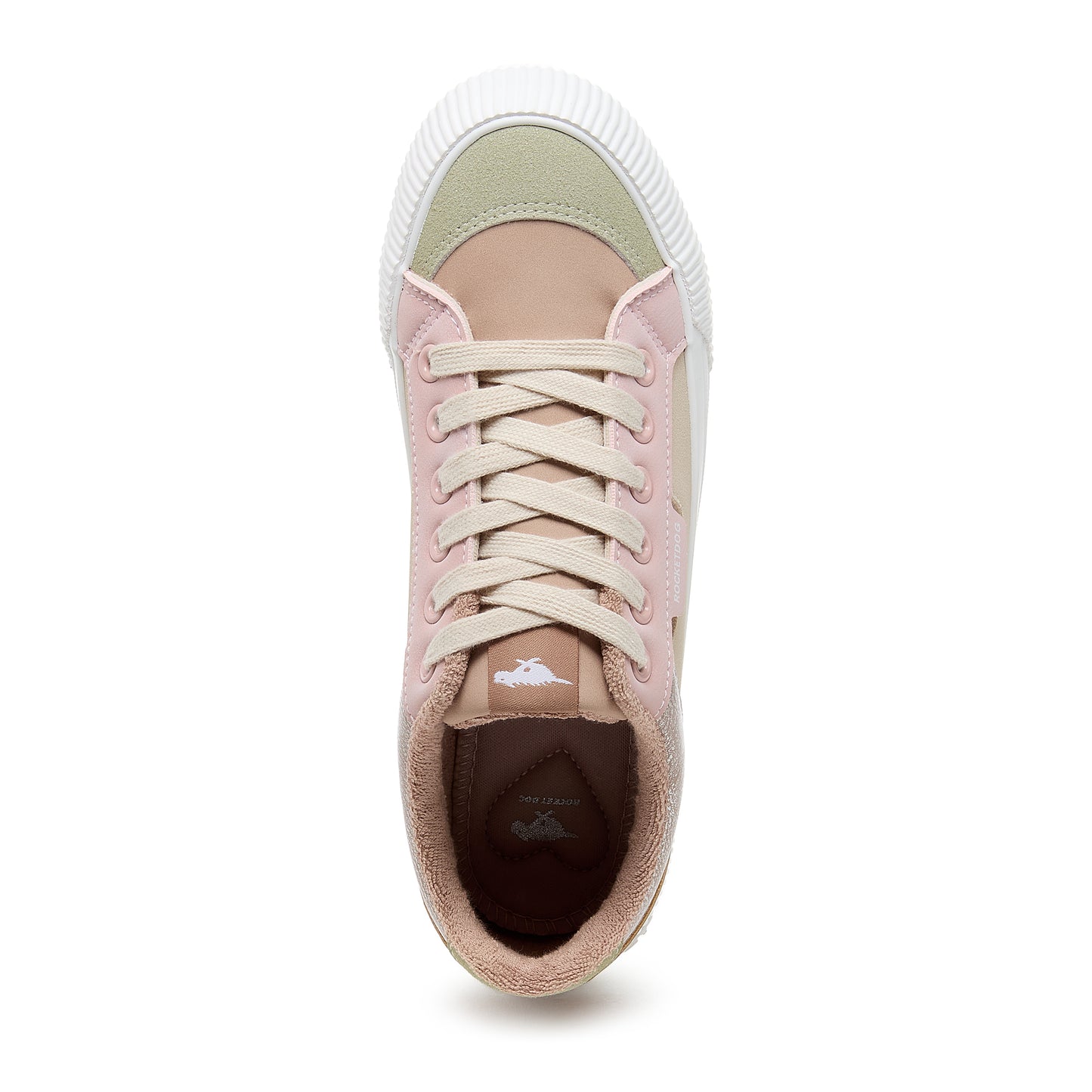 Cheery Taupe Colour Block Trainers