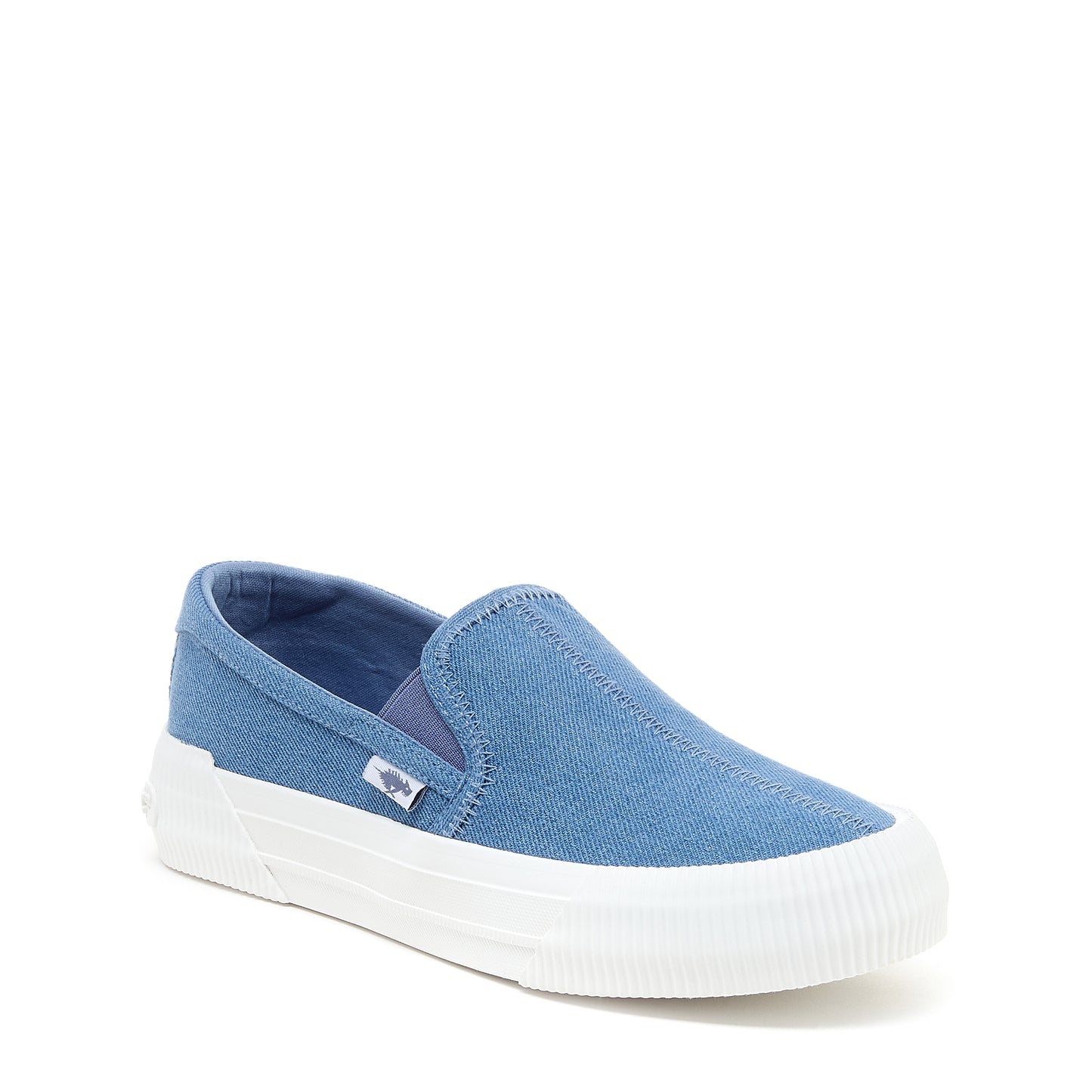 Cheery Blue Denim Slip-On Plimsoll Trainers