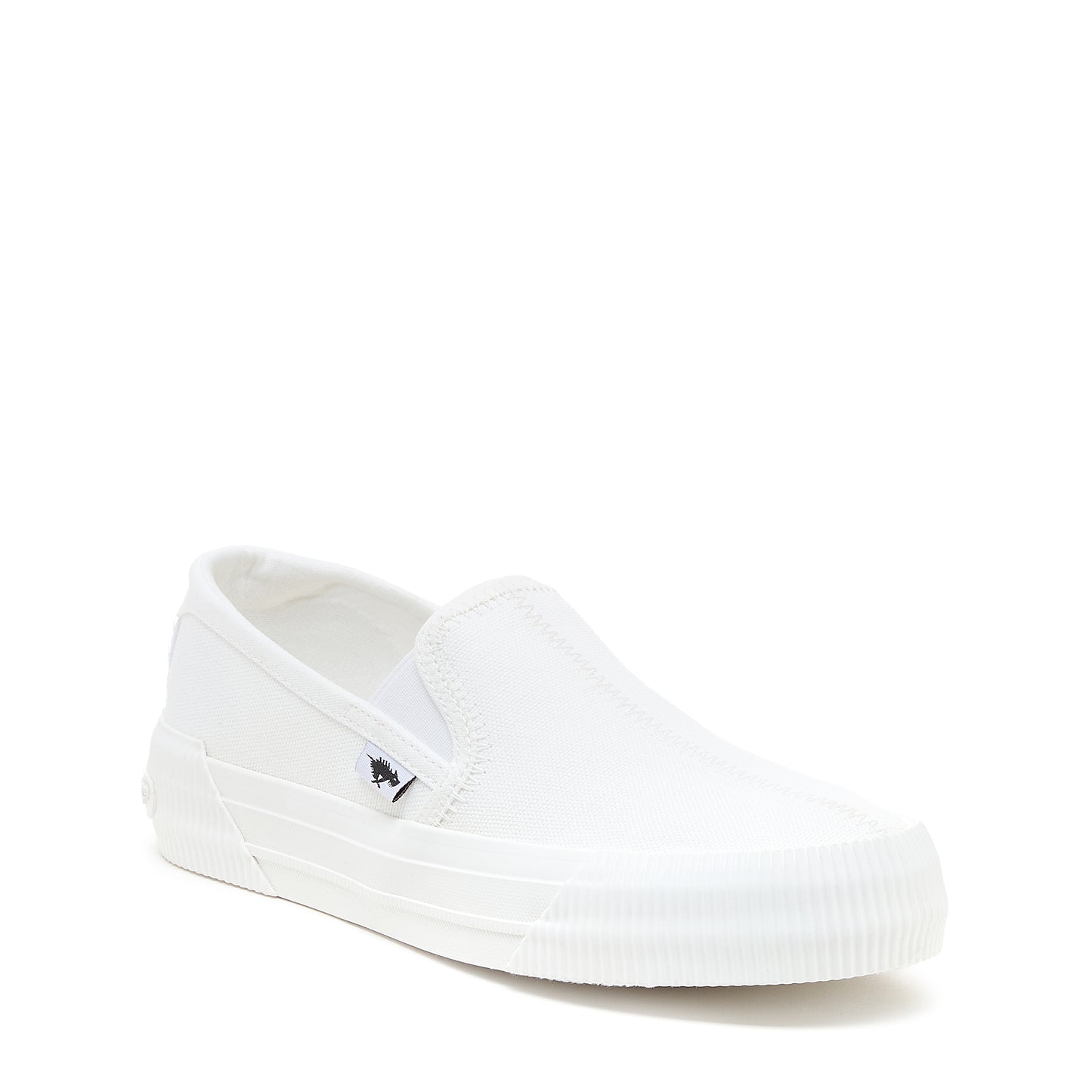 Cheery White Slip-On Plimsoll Trainers