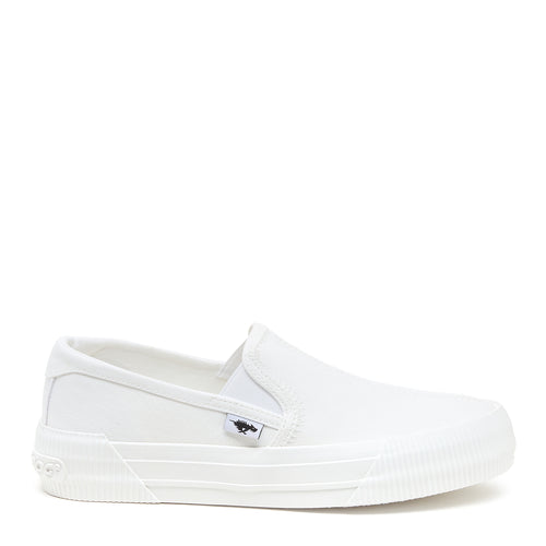 Cheery White Slip-On Plimsoll Trainers