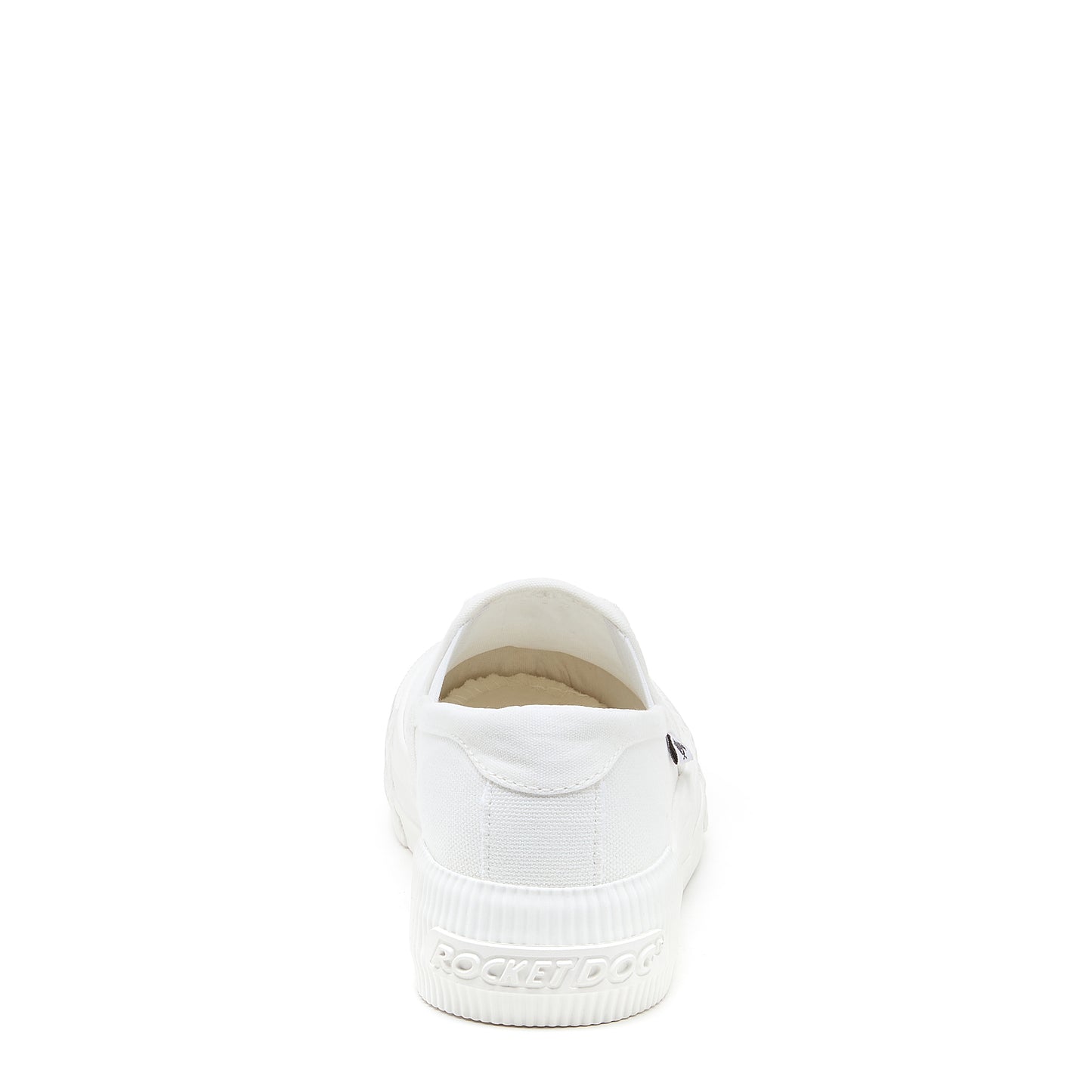 Cheery White Slip-On Plimsoll Trainers