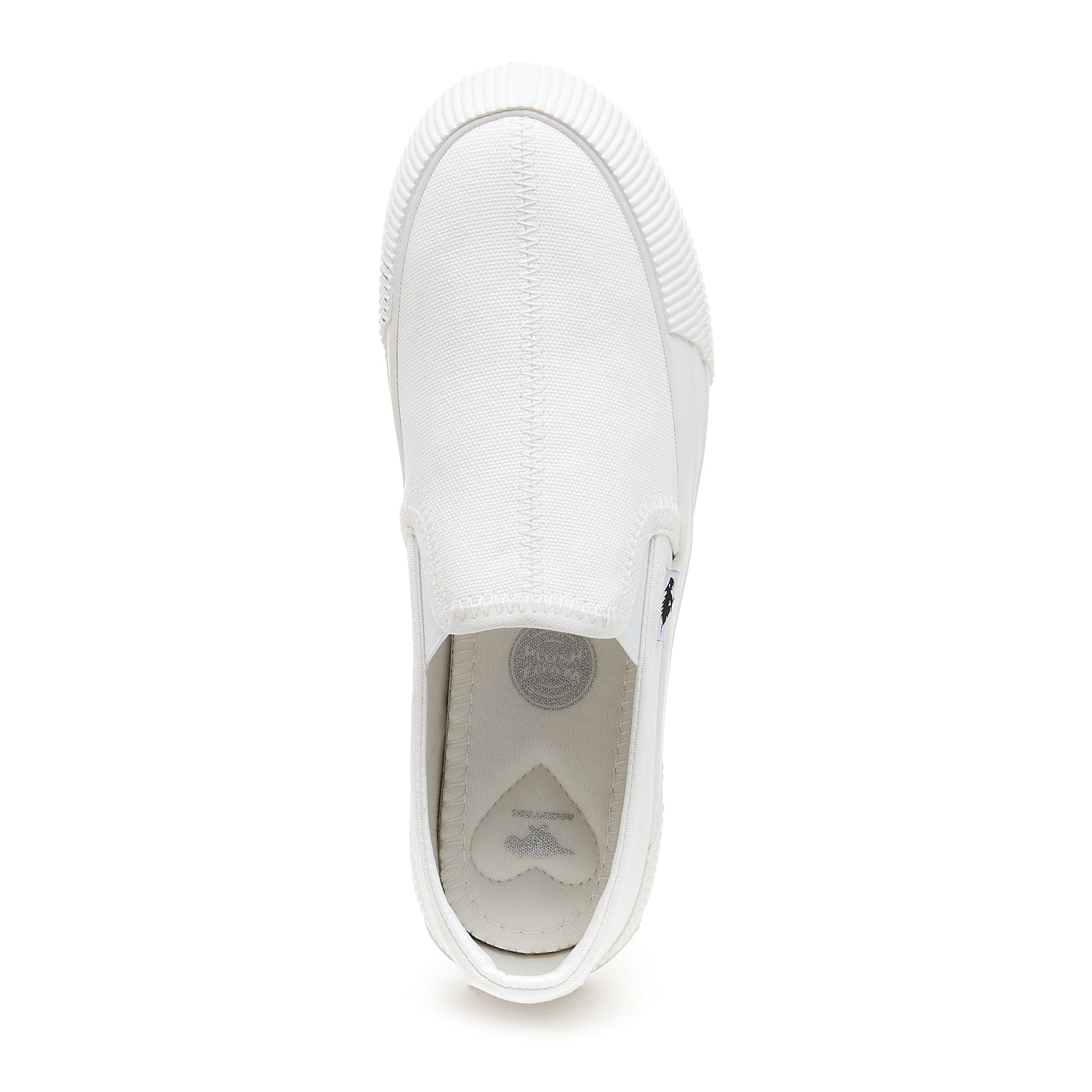 Cheery White Slip-On Plimsoll Trainers