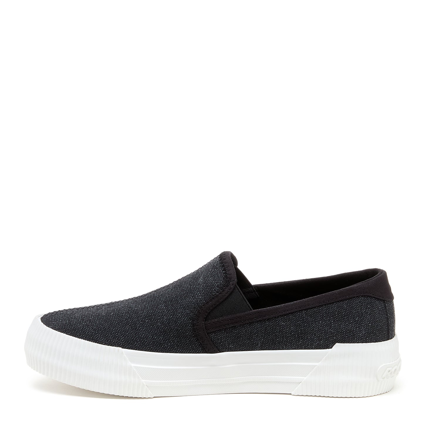 Cheery Black Slip-On Plimsoll Trainers