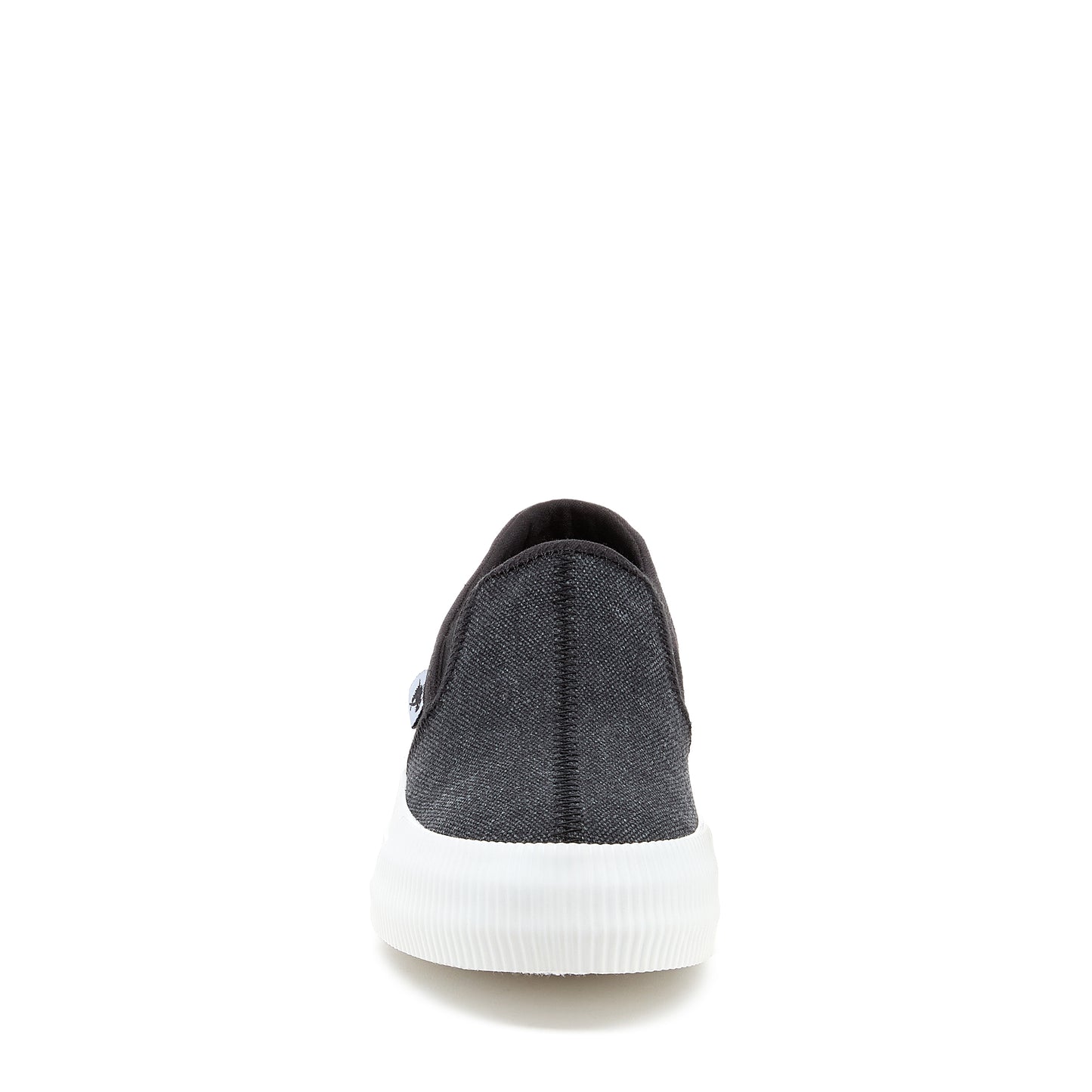 Cheery Black Slip-On Plimsoll Trainers