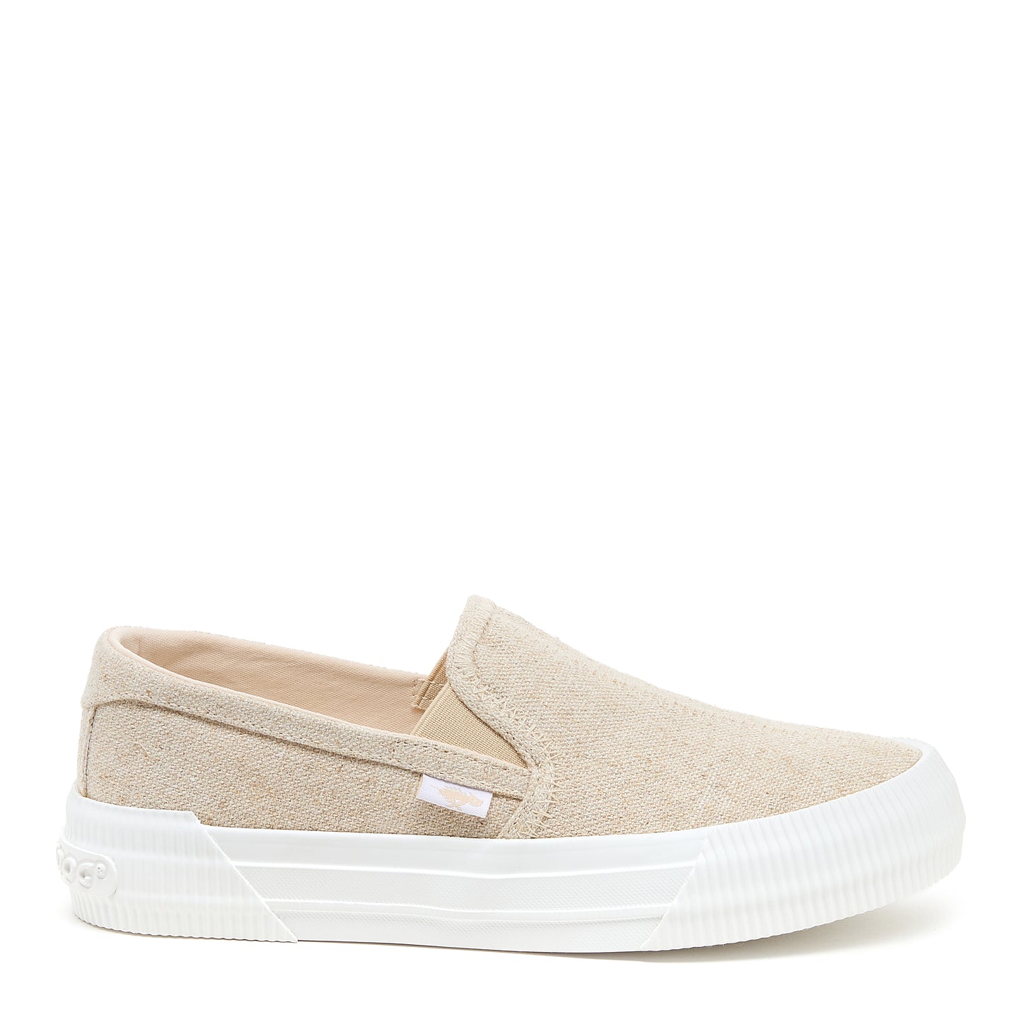 Cheery Natural Slip-On Plimsoll Trainers