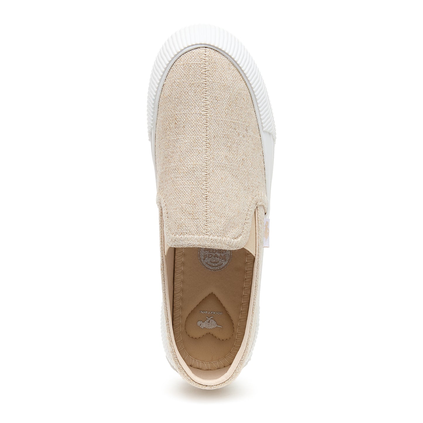 Cheery Natural Slip-On Plimsoll Trainers