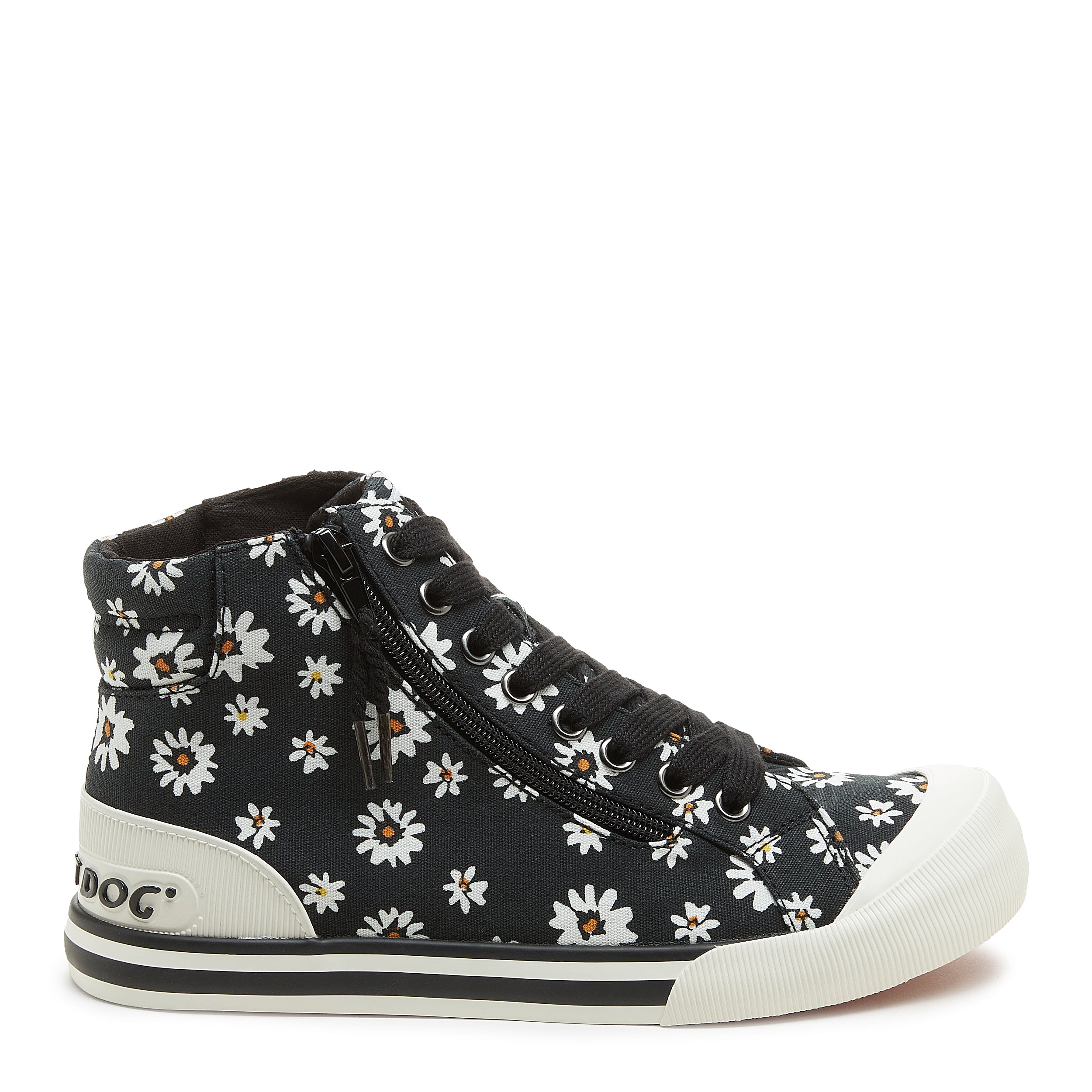 Jazzin Black Daisy High top Trainers Rocket Dog UK