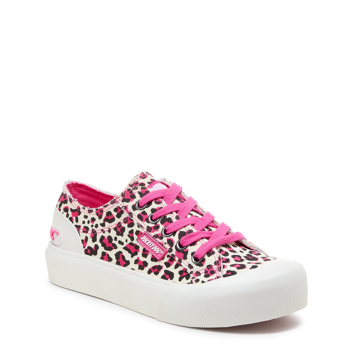 Jazzin Plus Pink Leopard Print Trainers