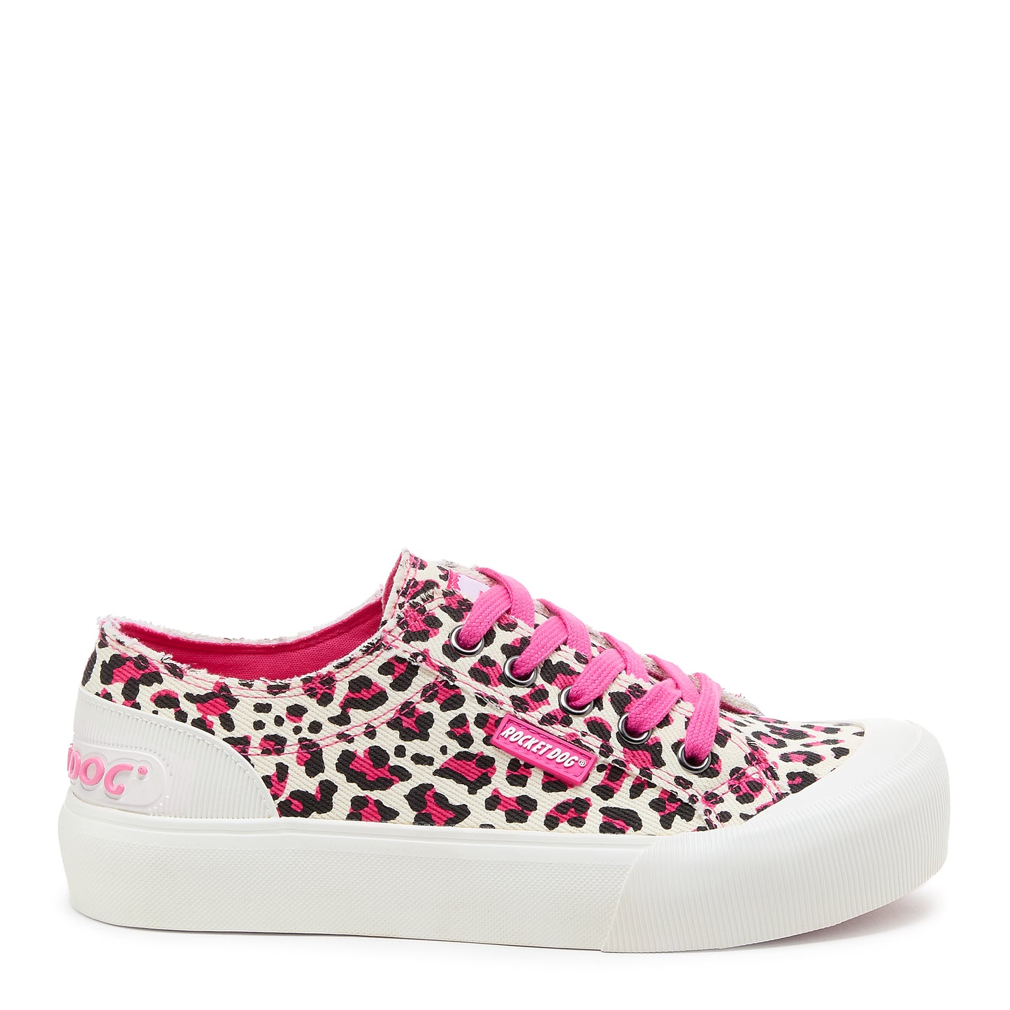 Jazzin Plus Pink Leopard Print Trainers