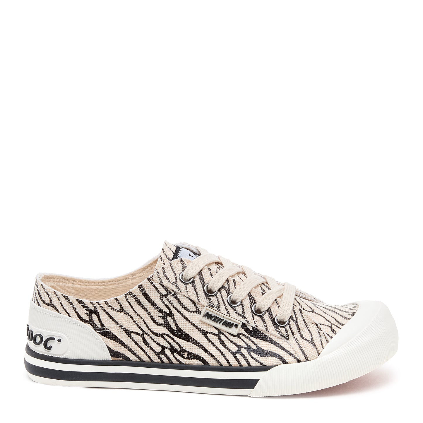 Jazzin Black/White Print Trainers