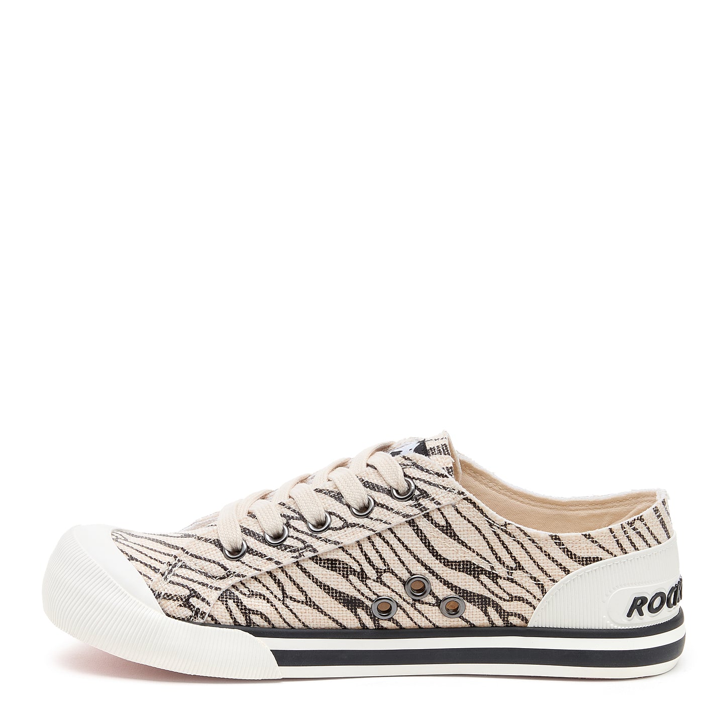 Jazzin Black/White Print Trainers