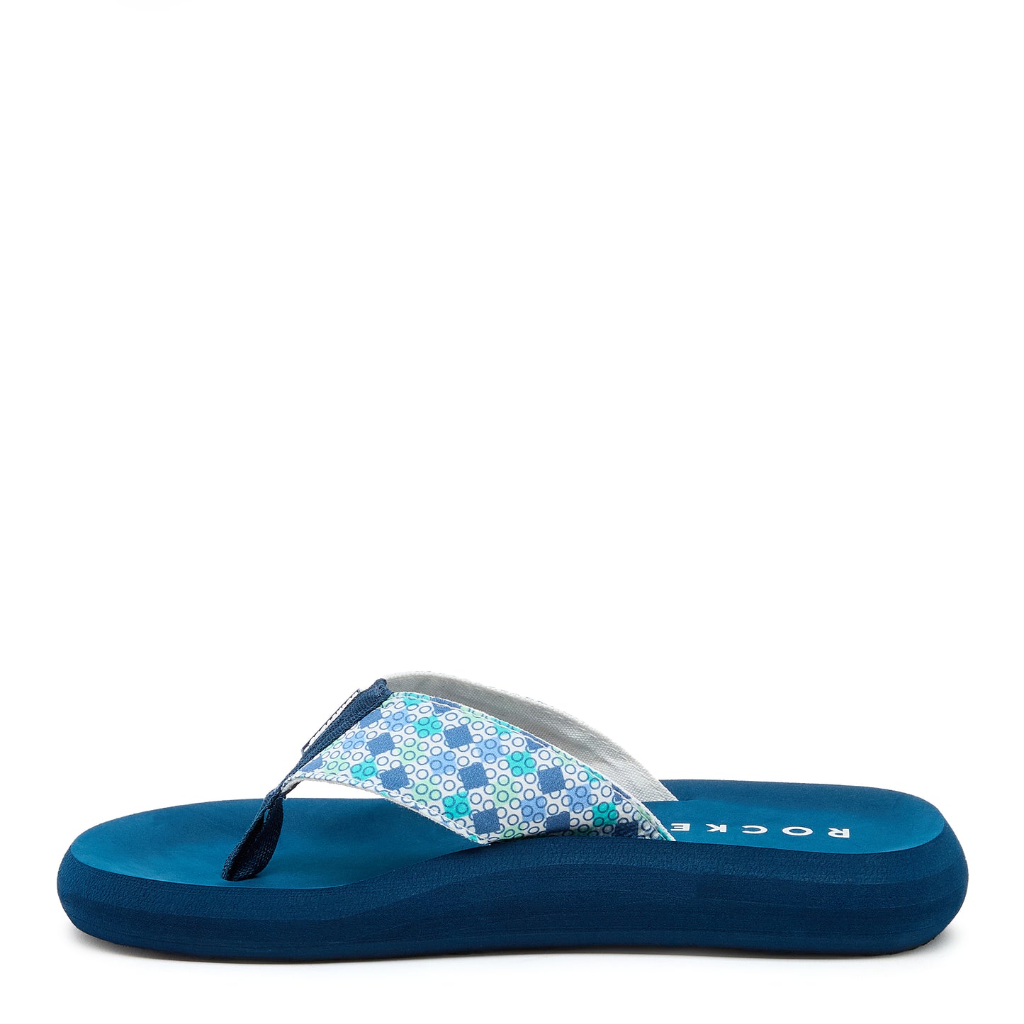 Spotlight Blue Geometric Flip-Flops