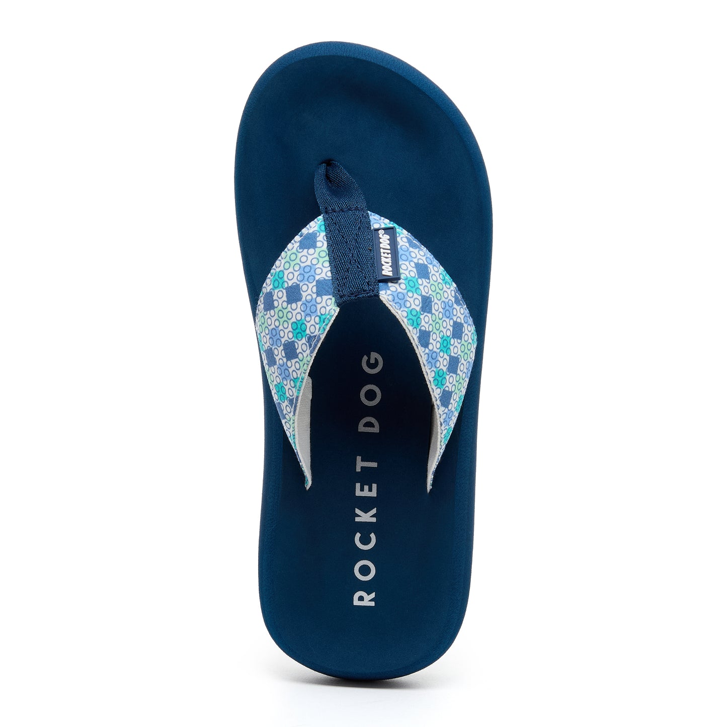 Spotlight Blue Geometric Flip-Flops