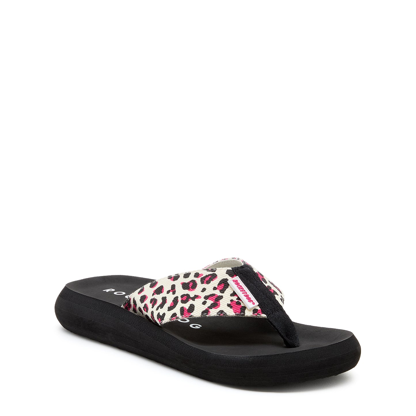 Spotlight Pink Leopard Print Flip-Flops