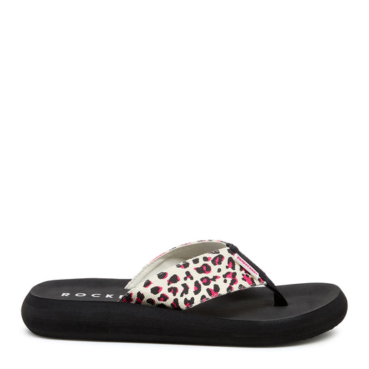 Spotlight Pink Leopard Print Flip-Flops