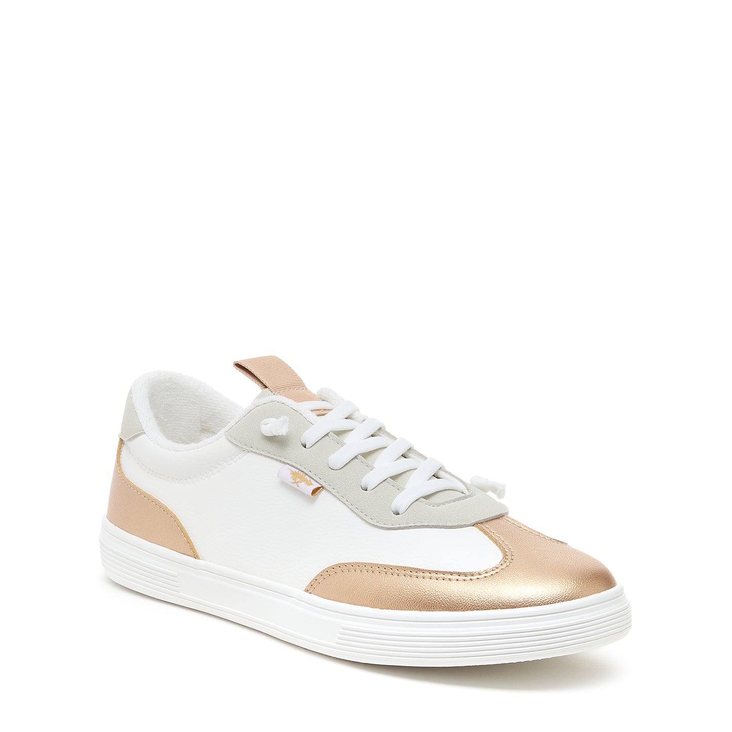 Zap Gold Colour Block Slip-On Trainers