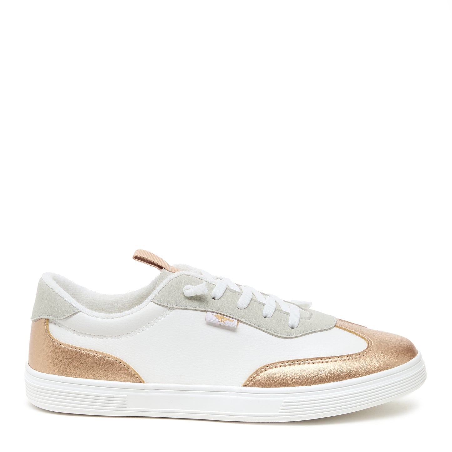 Zap Gold Colour Block Slip-On Trainers