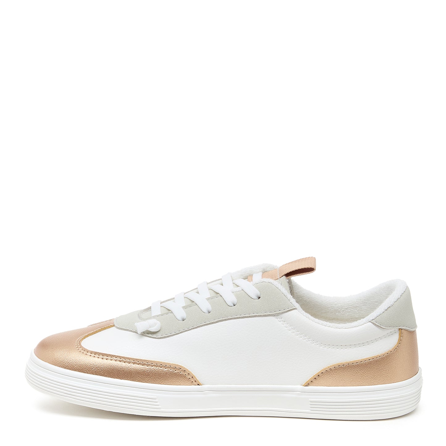 Zap Gold Colour Block Slip-On Trainers