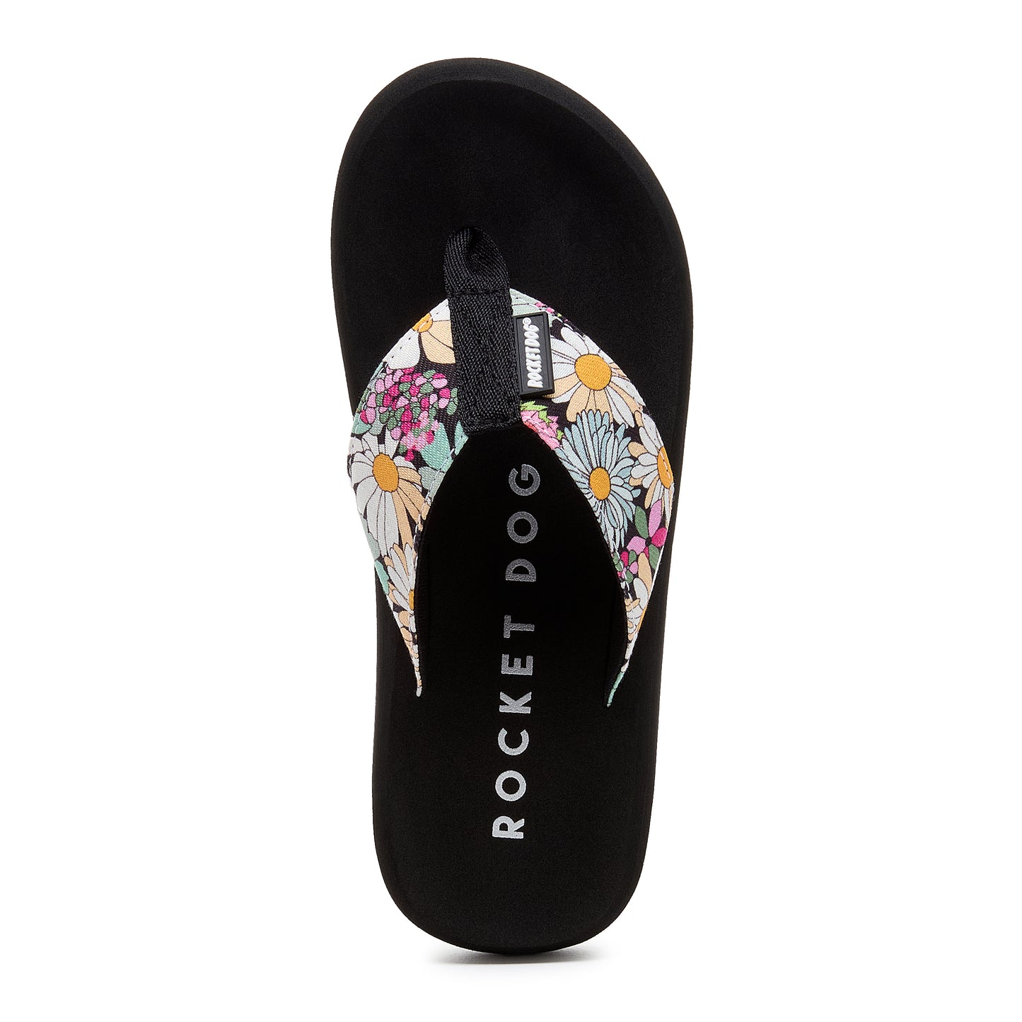 Adios Black Floral Flip-Flops