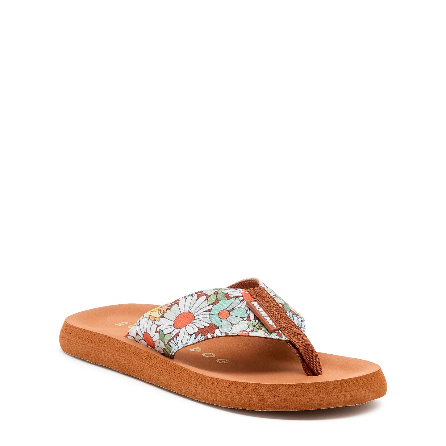 Adios Brown Floral Flip-Flops