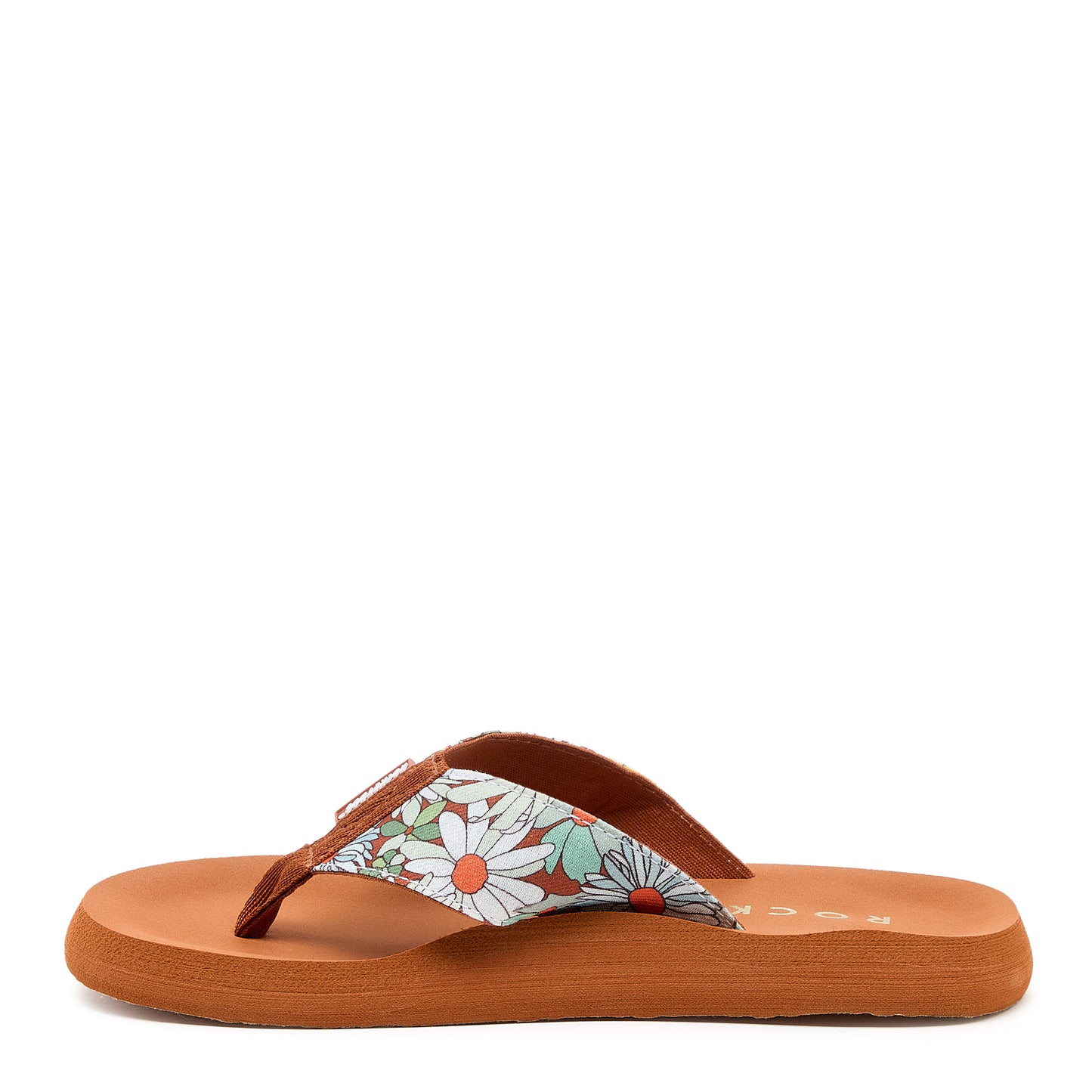 Adios Brown Floral Flip-Flops