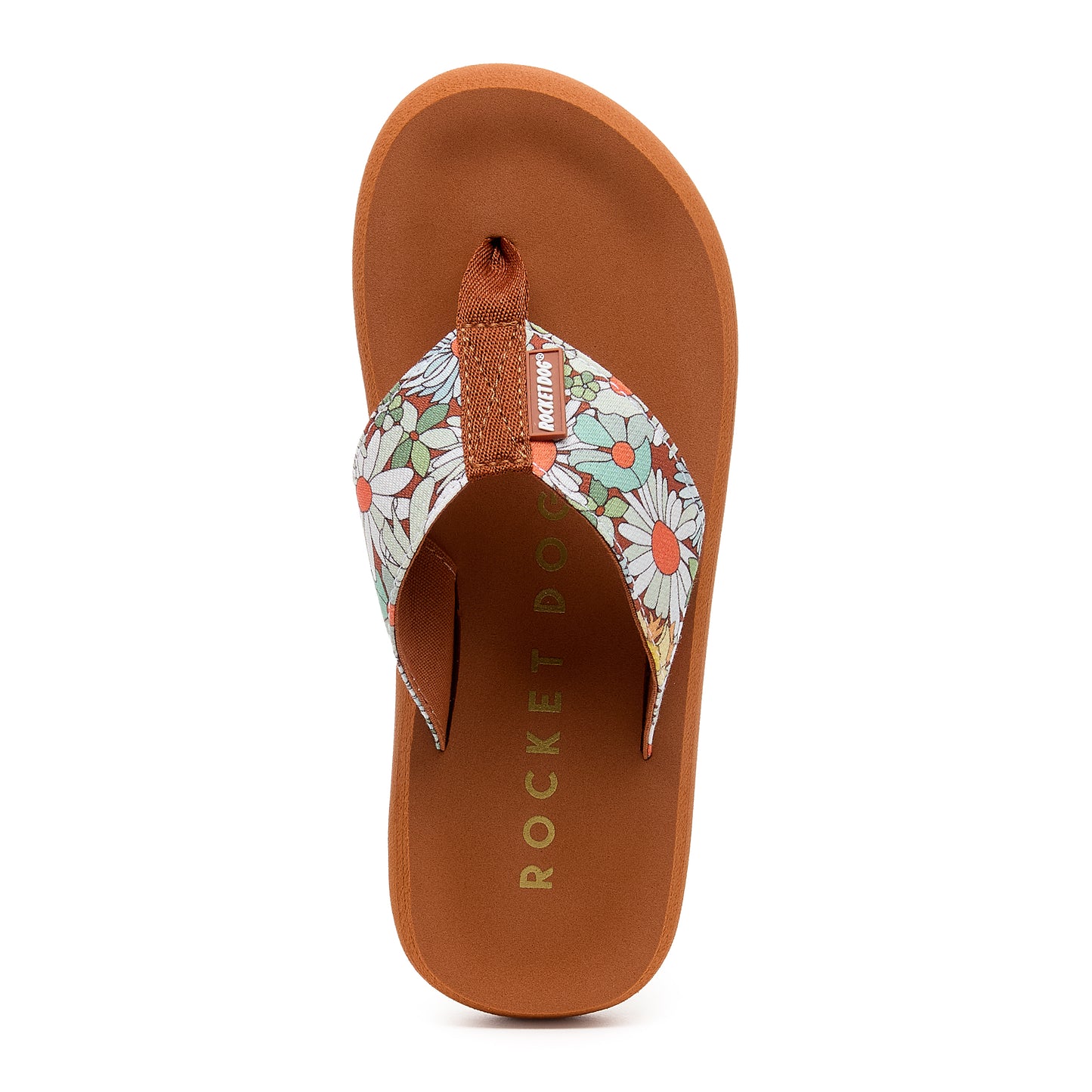 Adios Brown Floral Flip-Flops