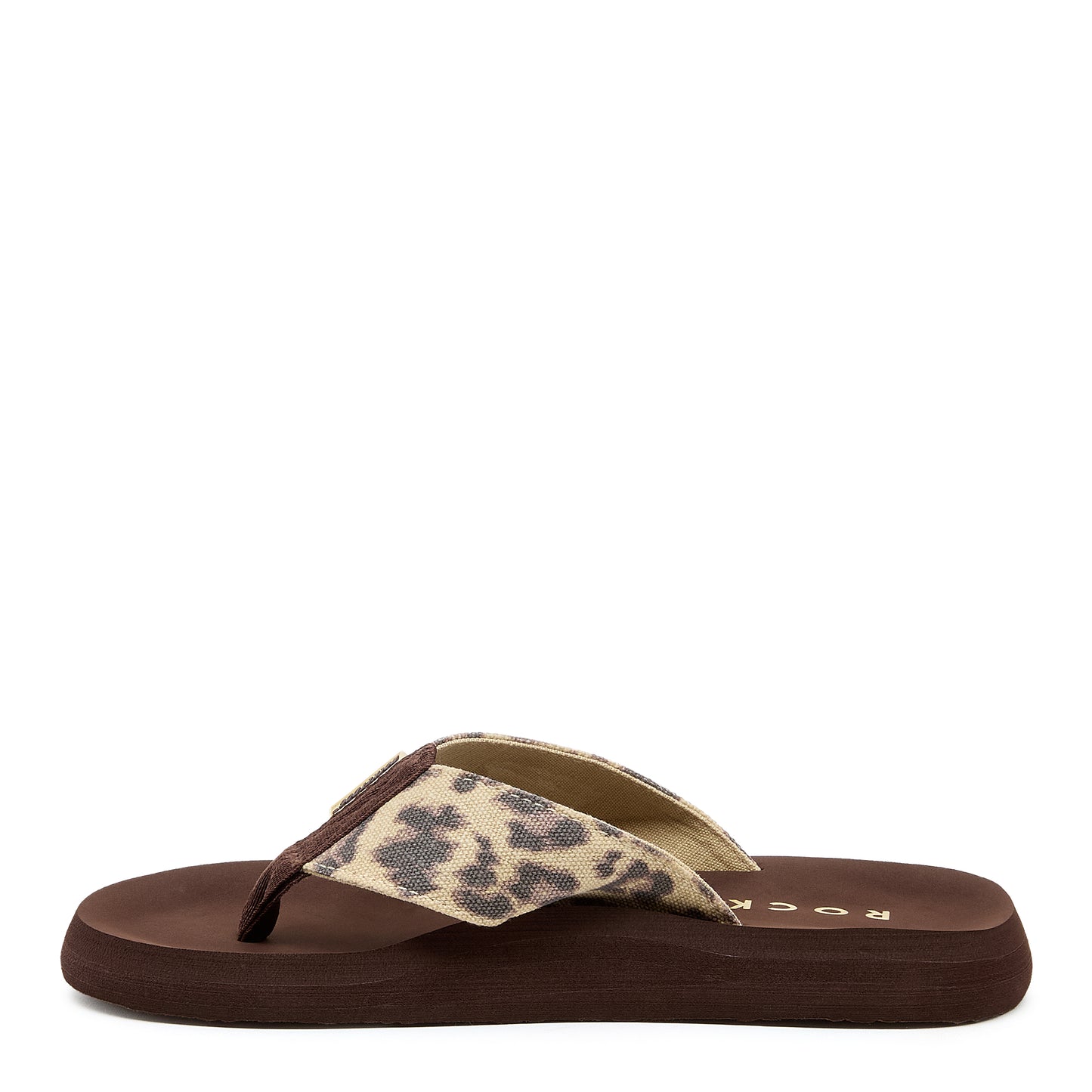 Adios Brown Leopard Print Flip-Flops