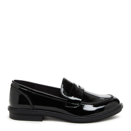 Gabby Black Patent Loafer Shoes