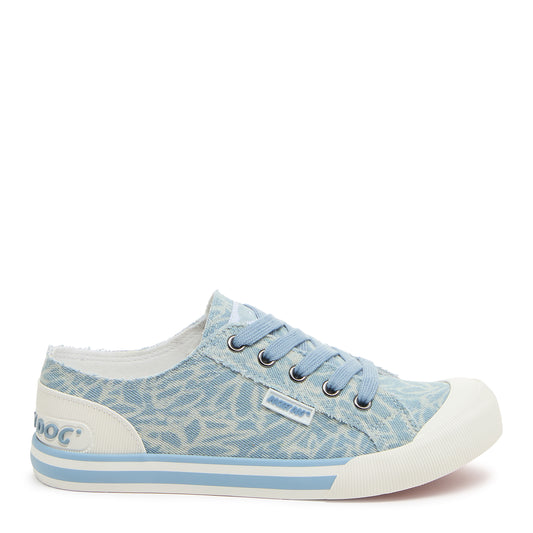 Jazzin Light Blue Printed Trainers