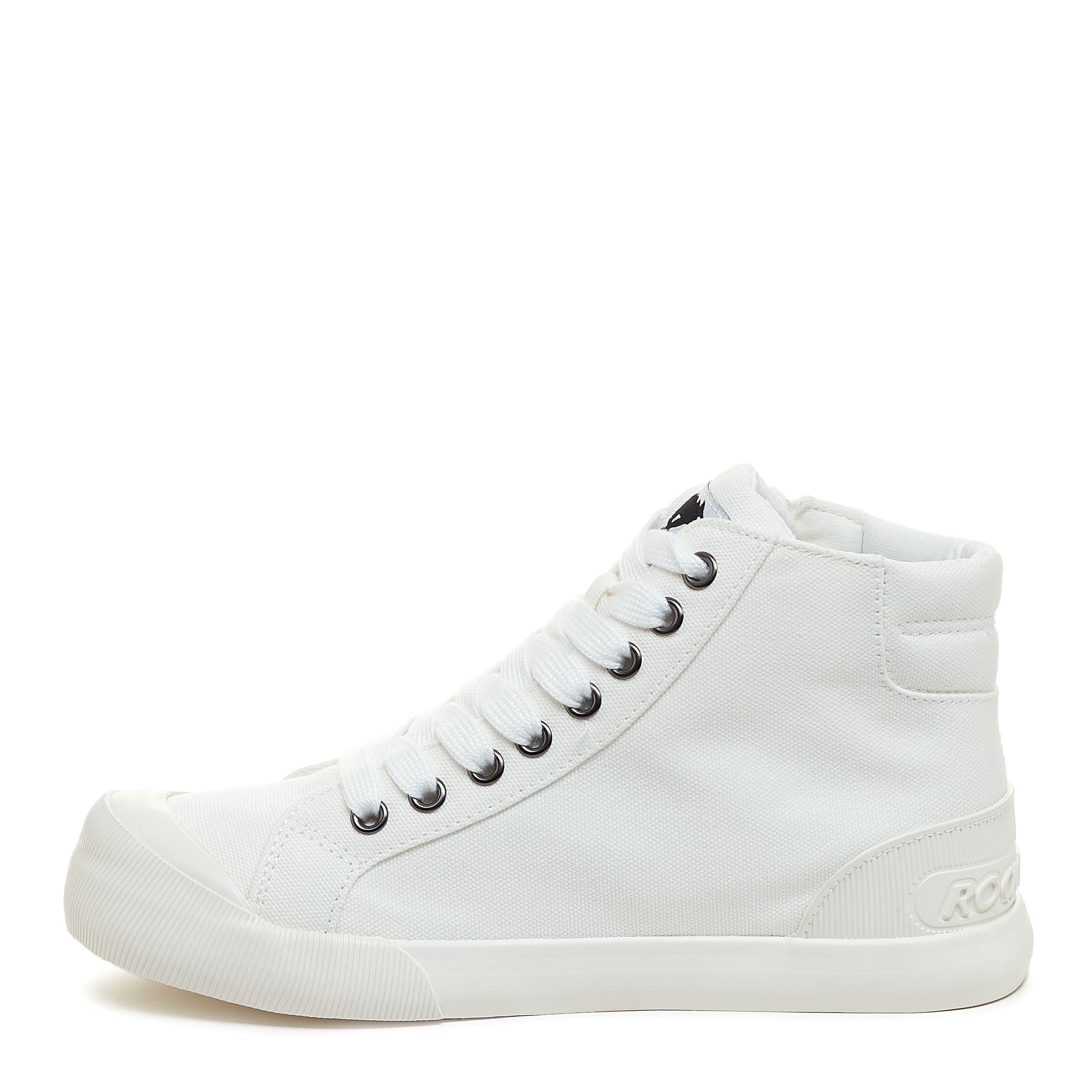 High top all white hot sale shoes