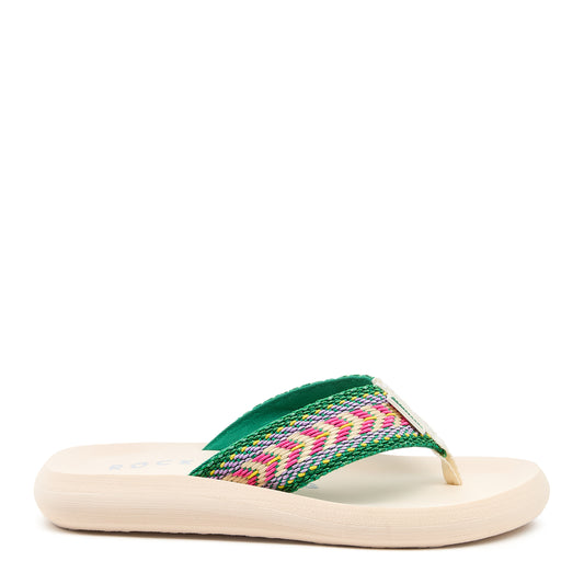 Spotlight Pink Geometric Flip-Flops