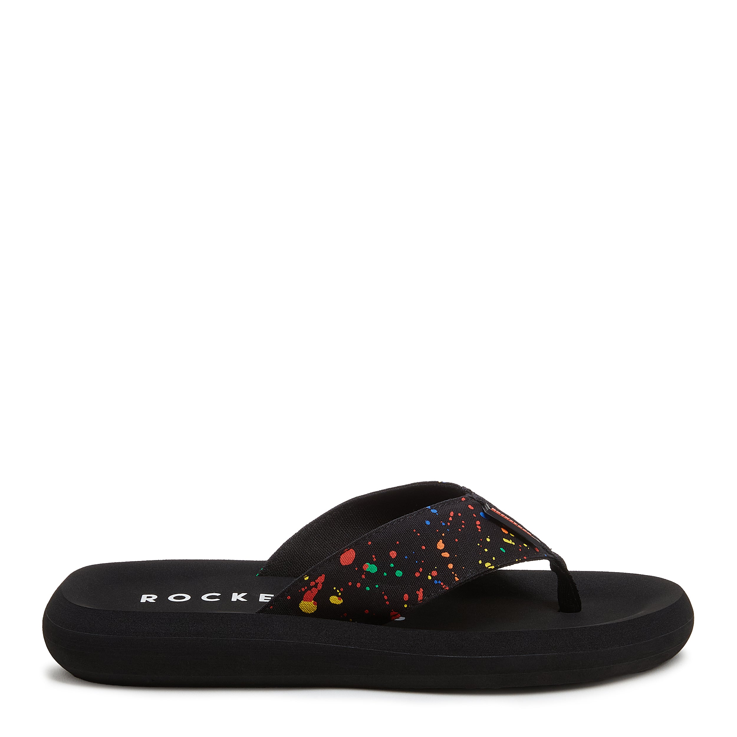 Spotlight Black Multi Flip Flops Rocket Dog UK