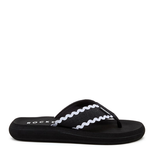 Spotlight Black Waves Flip-flops