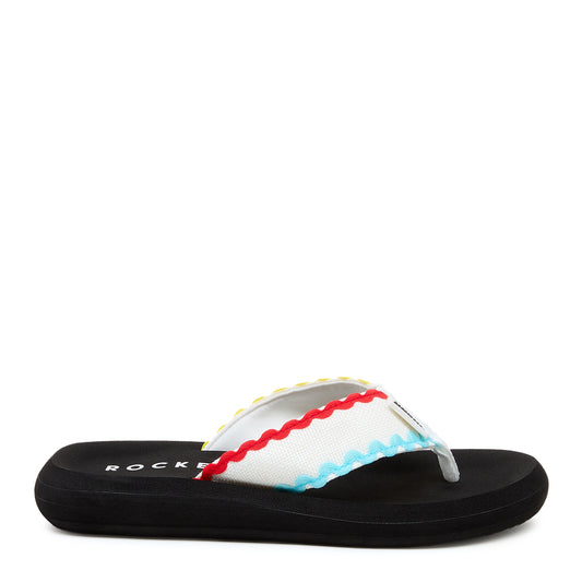 Spotlight White Waves Flip-flops