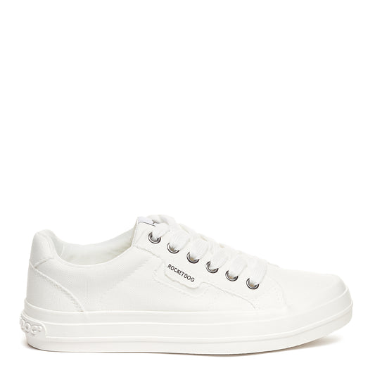 Cecilia White Canvas Trainer