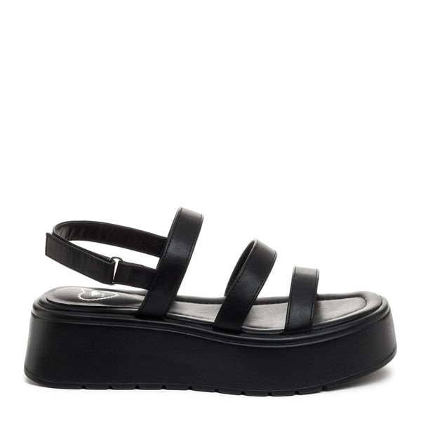 Ladies black deals platform sandals