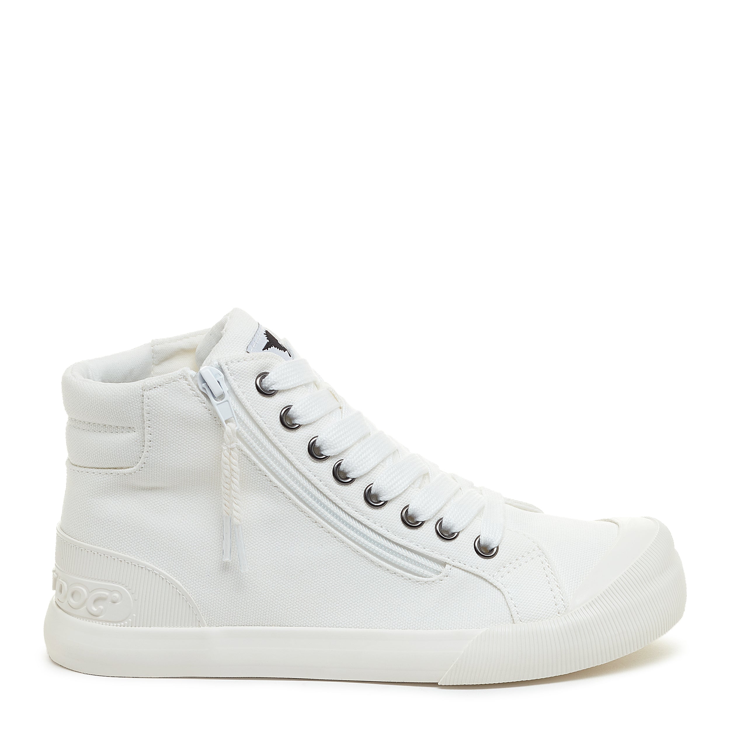 Rocket Dog Women s Jazzin All White High Top Trainers Rocket Dog UK