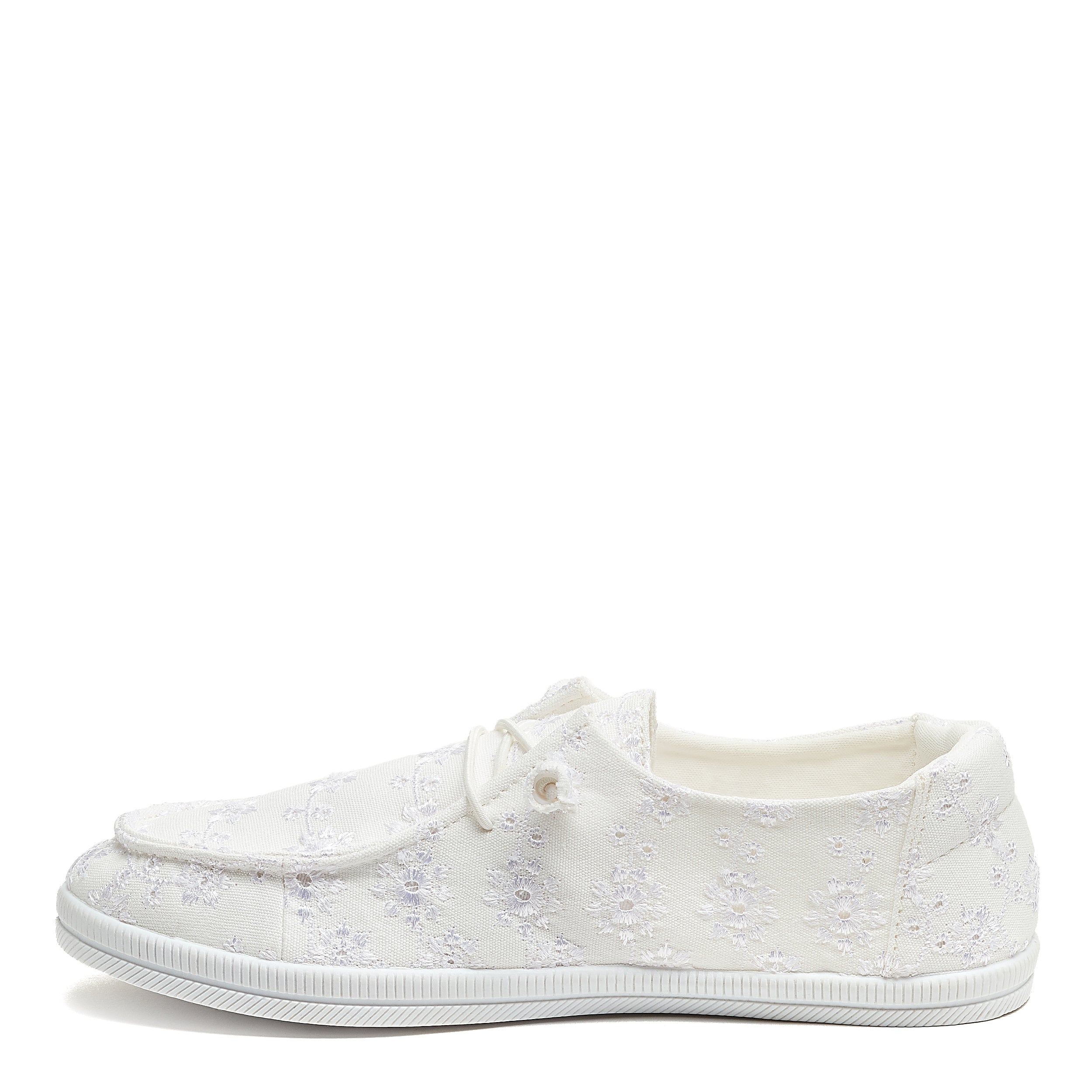 Mellow White Eyelet Slip-On Casual Shoes – Rocket Dog UK