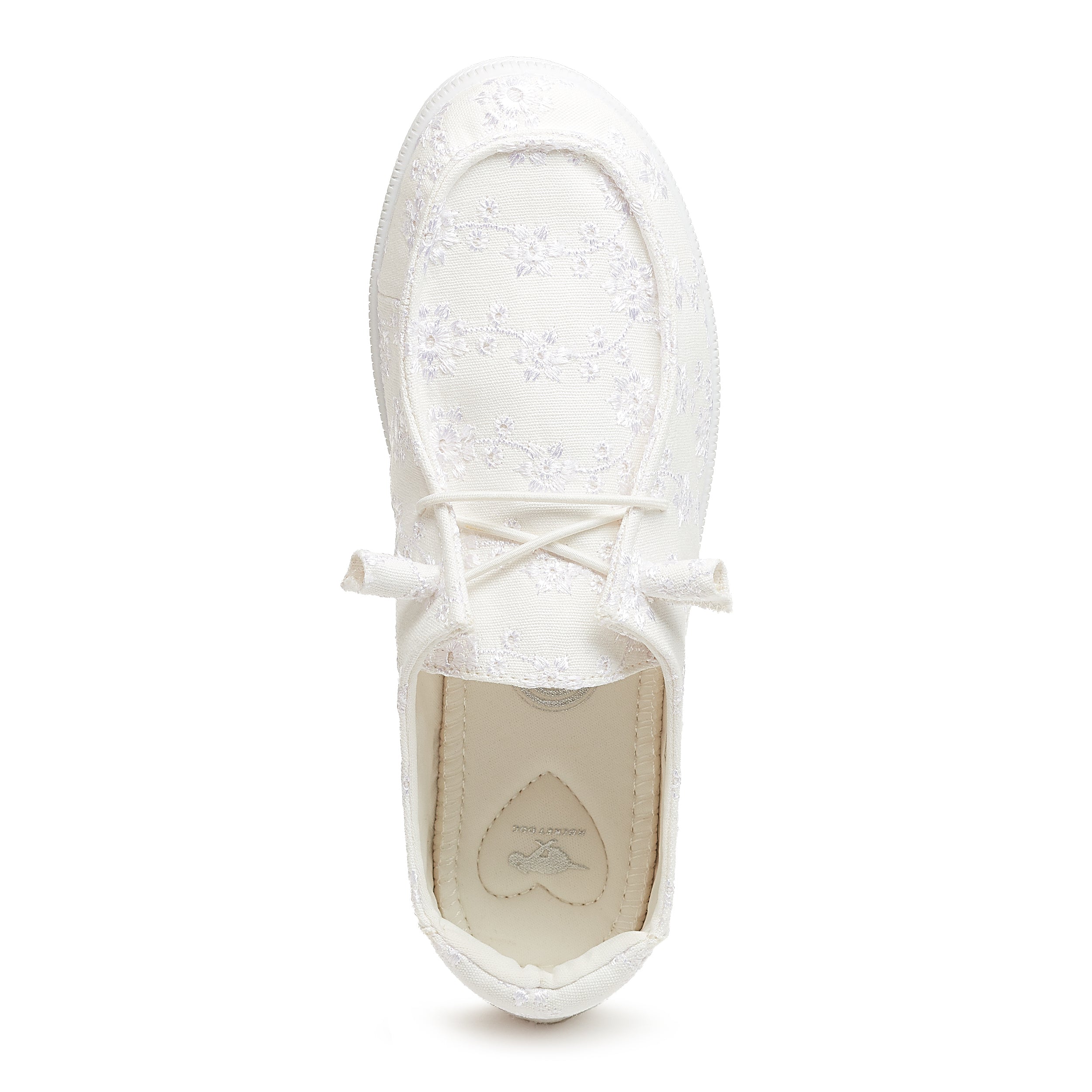 Mellow White Eyelet Slip-On Casual Shoes – Rocket Dog UK