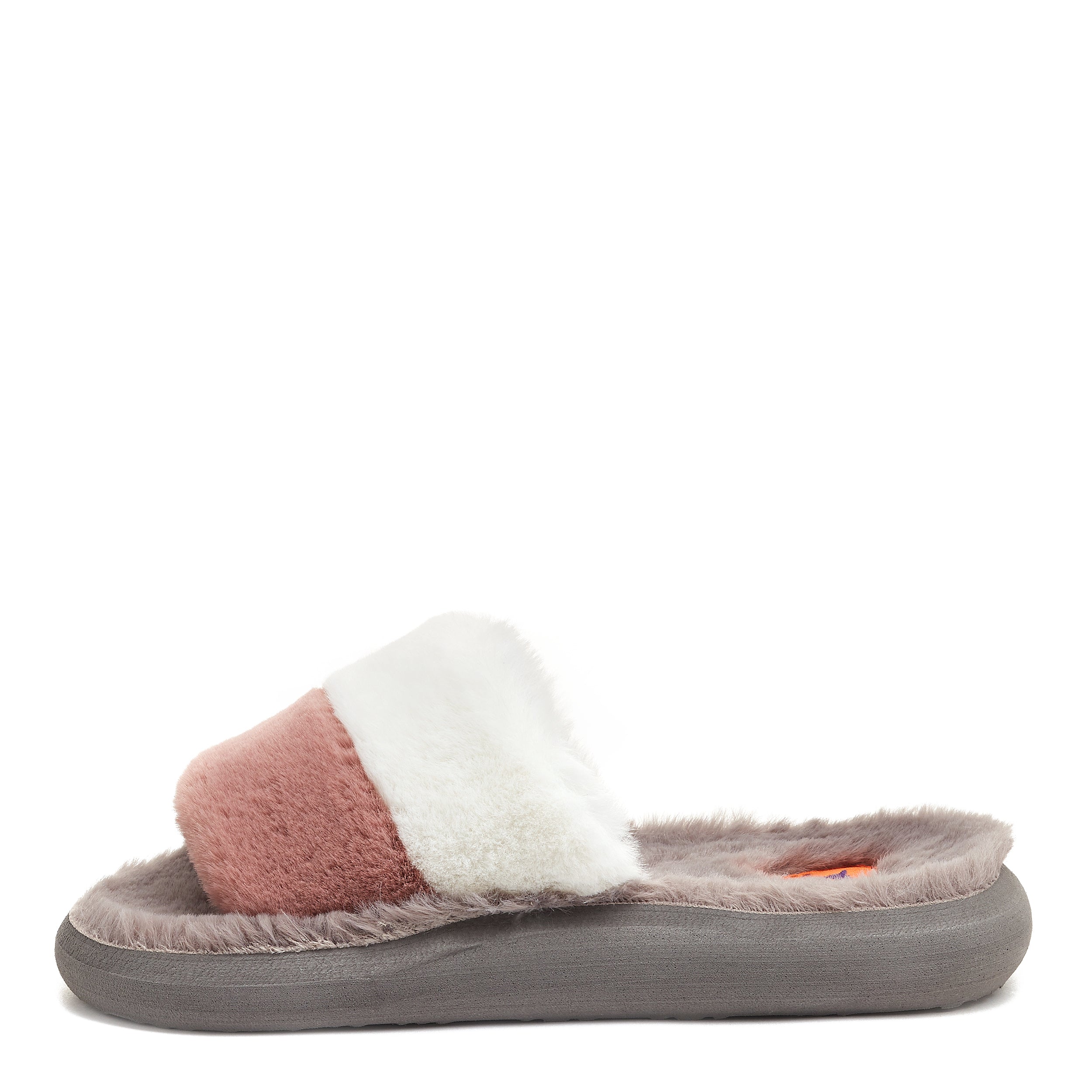 Pink and white discount slippers