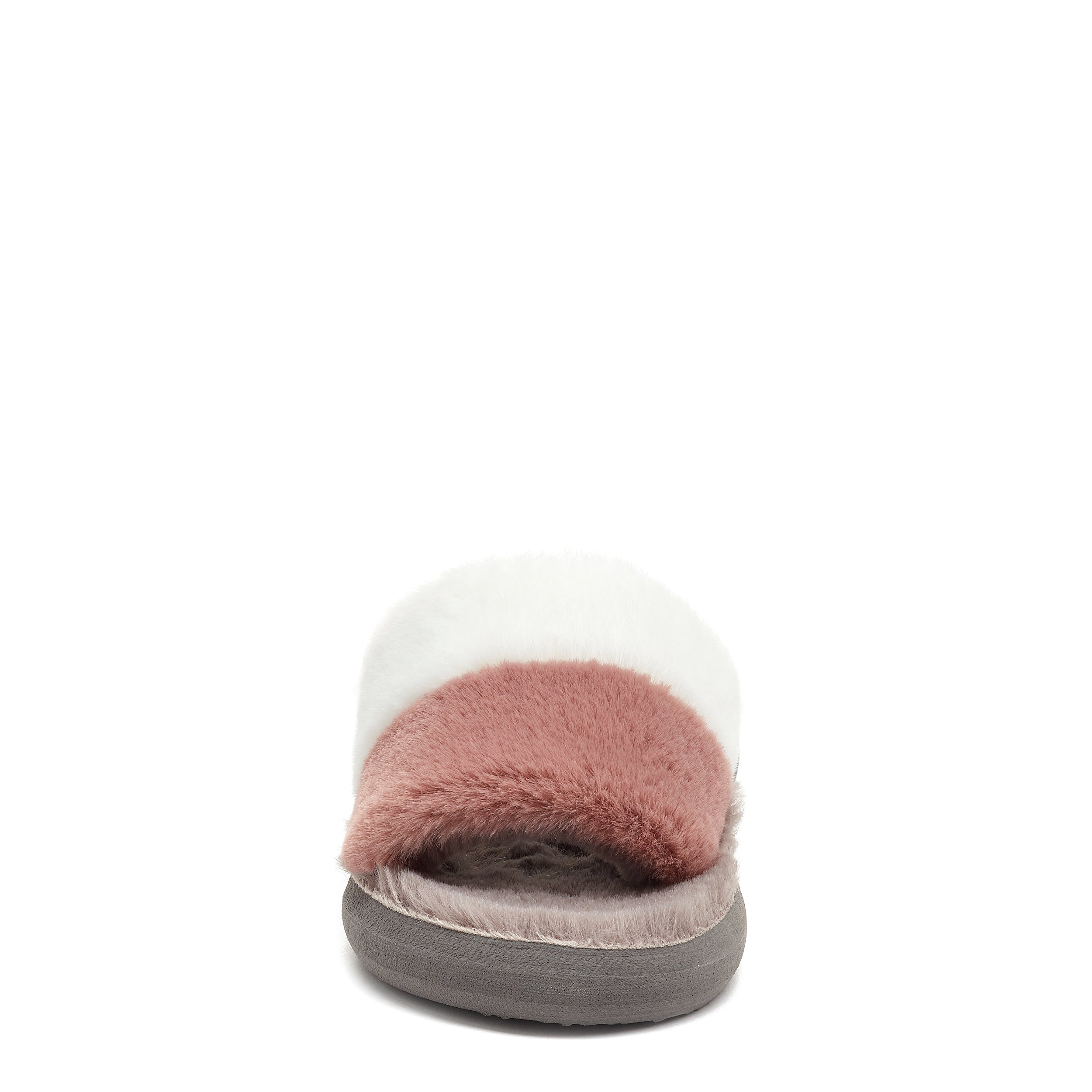 Stratus Off White Pink Fur Slide Slipper Rocket Dog UK