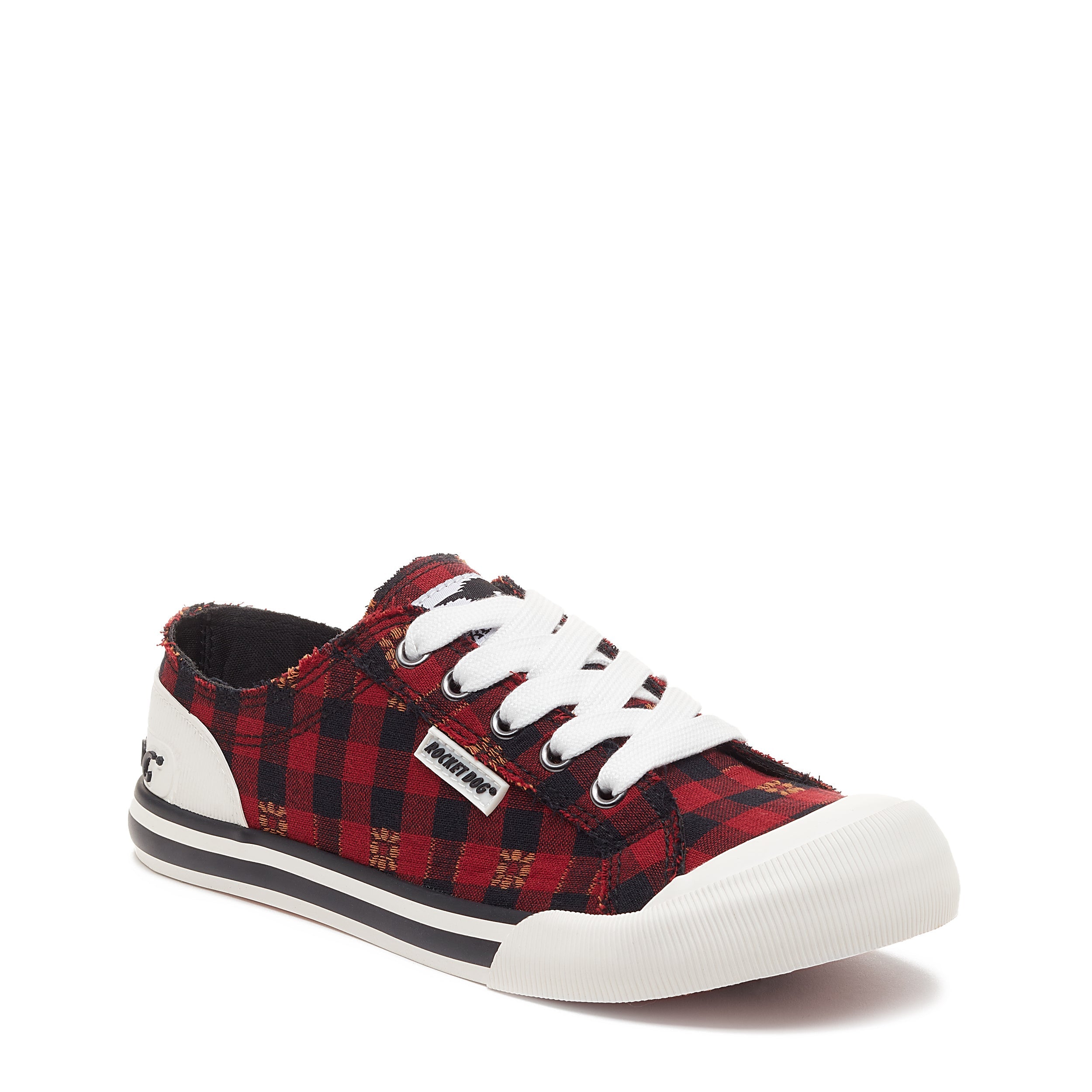 Jazzin Red Dublin Check Trainers Rocket Dog UK