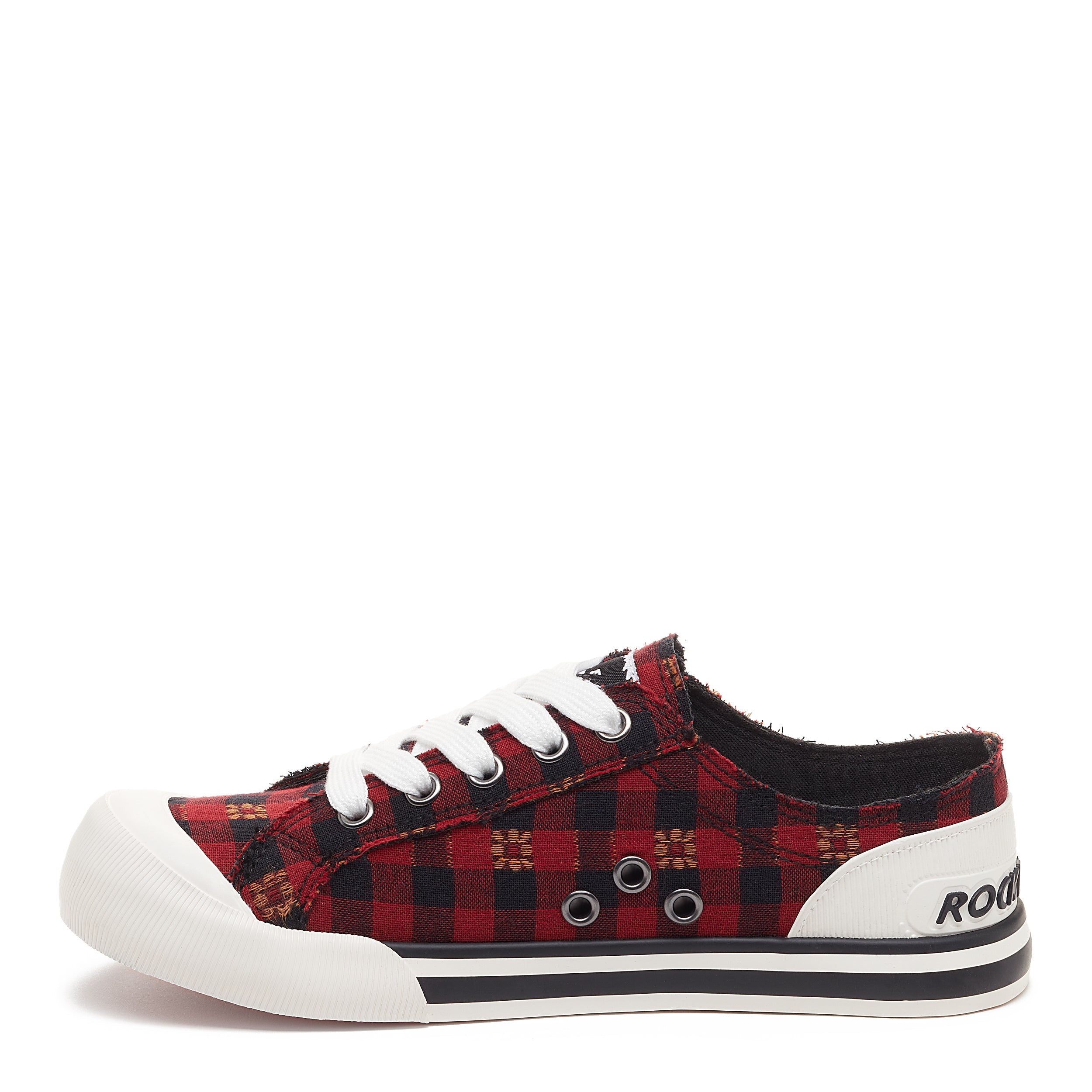 Jazzin Red Dublin Check Trainers Rocket Dog UK