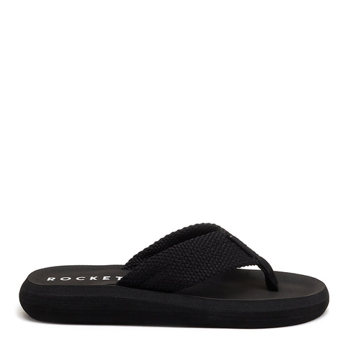 Sunset Black Webbing Flip Flops